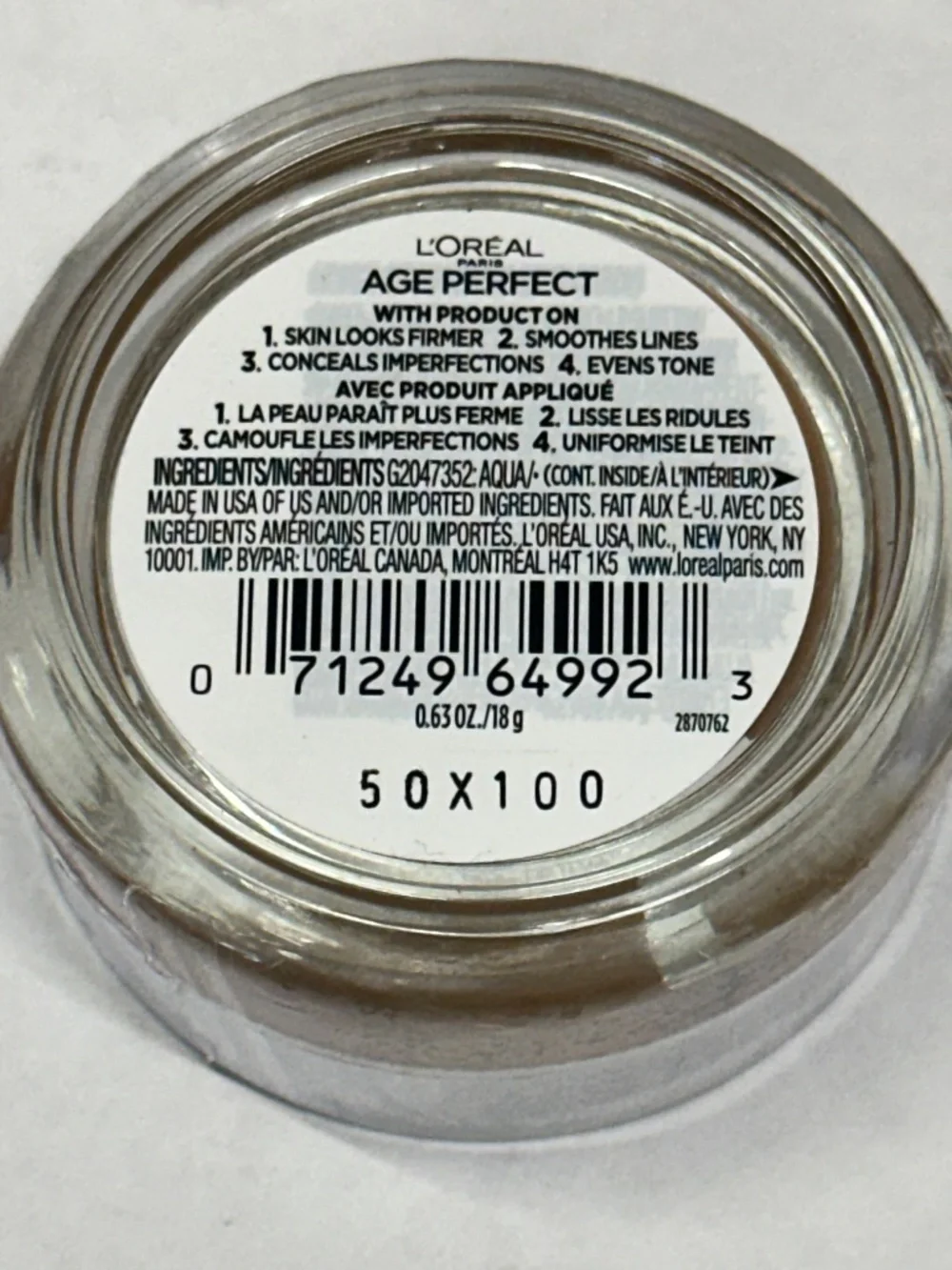 5 L'Oreal Paris Age Perfect 4-in-1 Tinted Face Balm Foundation, 10 Medium